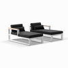 Aluminum Outdoor Furniture Patio Lounger Sunbed Double Chaise Lounge