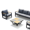 Hotel Villa Patio L Shape Sofa Lounge Leisure Customized Wooden Modular Sofa Sets