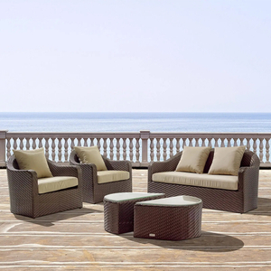 Weatherproof Wicker Aluminum Patio Rattan Garden Outdoor Sofa Set