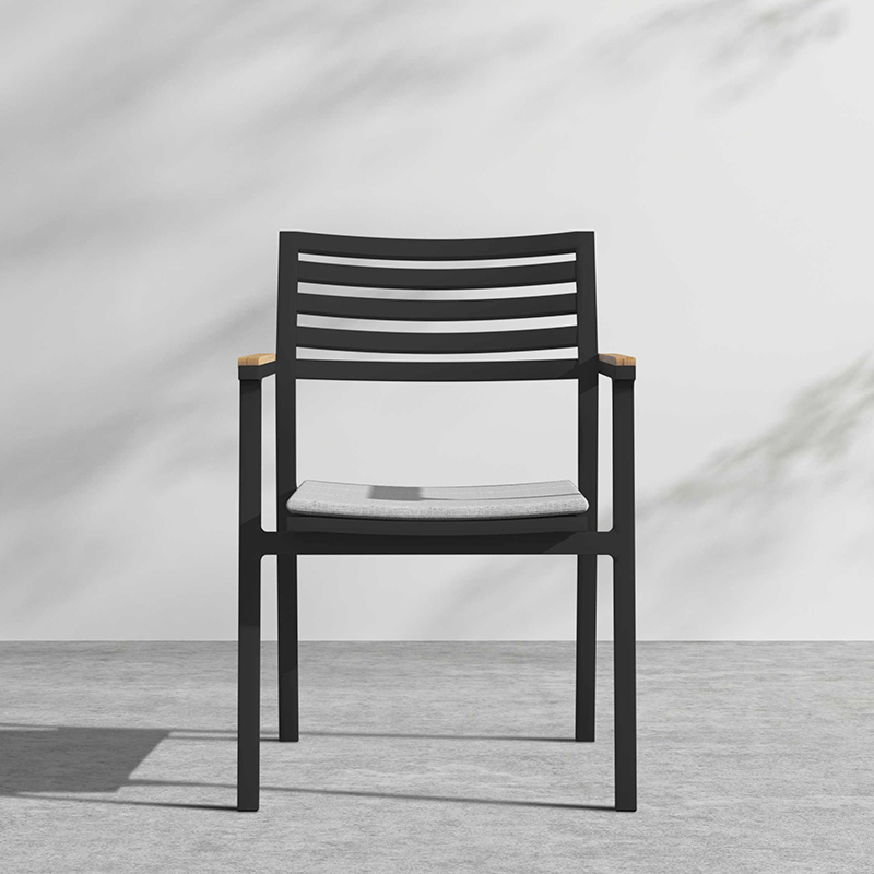 Modern Patio Outdoor Furniture Rope Woven Aluminum Dining Table And Chairs 