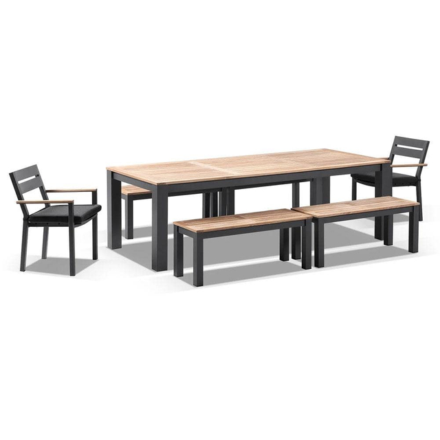 Popular Restaurant Patio Outdoor Furniture Aluminum Garden Table Set
