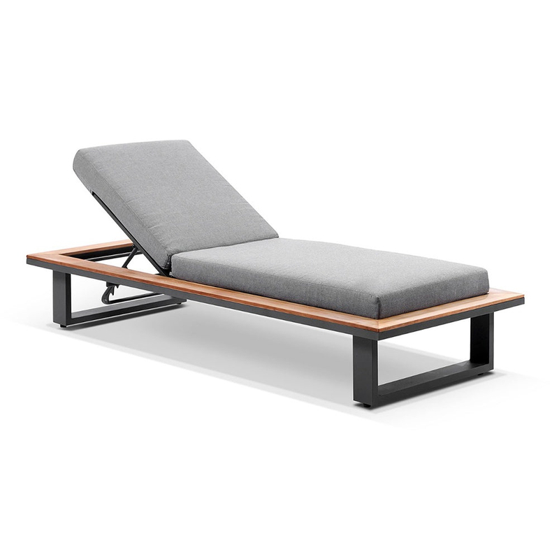 Elegant Design Garden Teak Wood Patio Beach Single Sun Lounger