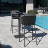 Luxury Outdoor Garden Bar Chairs Aluminum Bar Stools