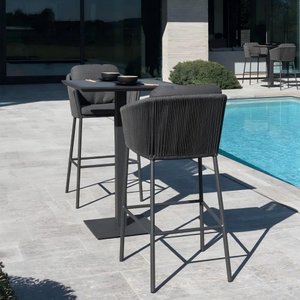 Luxury Outdoor Garden Bar Chairs Aluminum Bar Stools