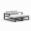 Aluminum Outdoor Furniture Patio Lounger Sunbed Double Chaise Lounge