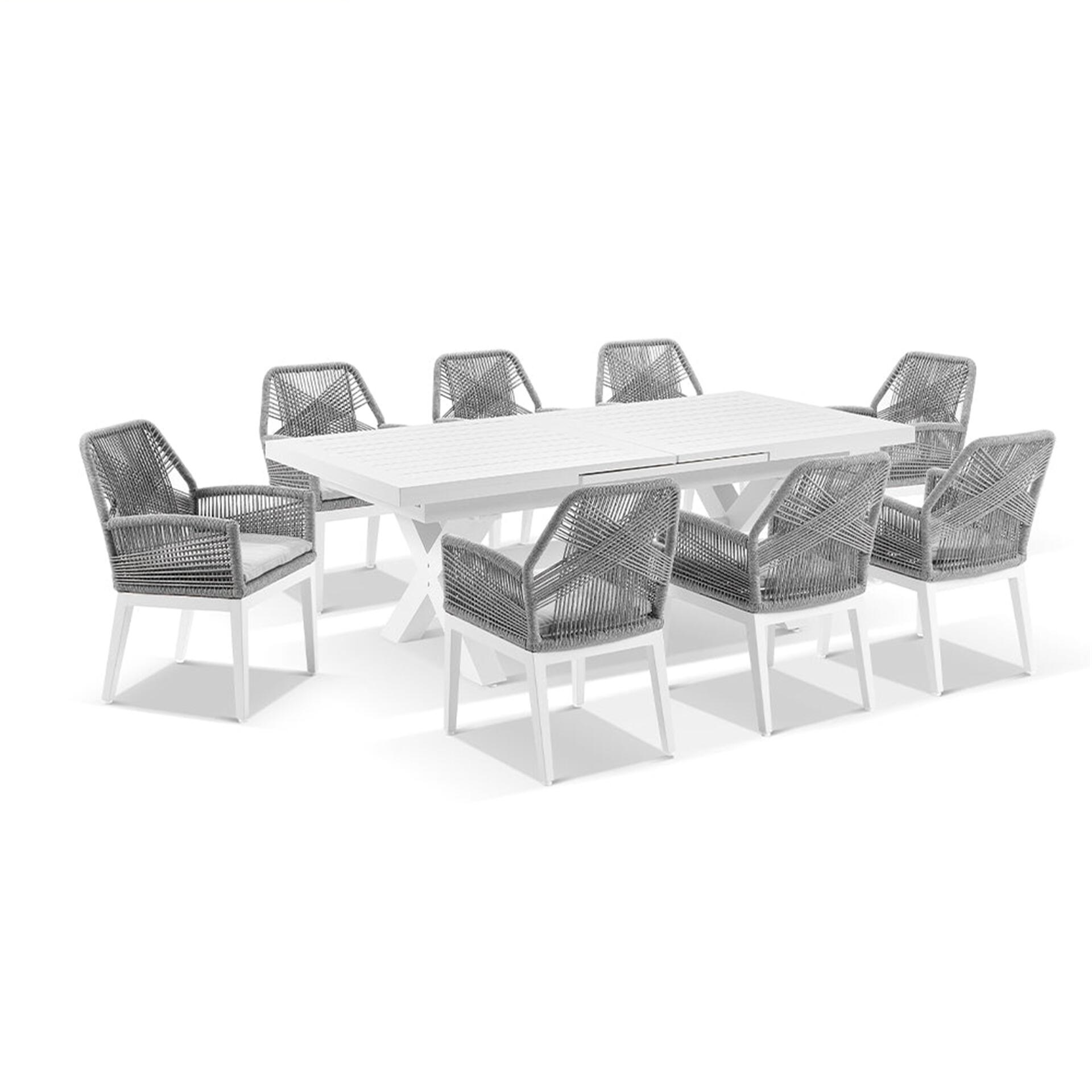Synthetic Outdoor Furniture Rope Dining Table Set